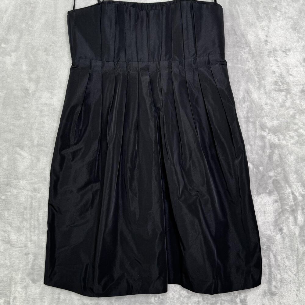 BCBGGeneration Dress Womens XS Black Pleated Strap Cocktail Party Pockets